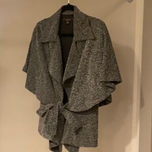 Beautiful cape blazer, wait tie